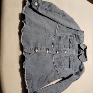 LOGO by Lori Goldstein Light Blue Jean Jacket